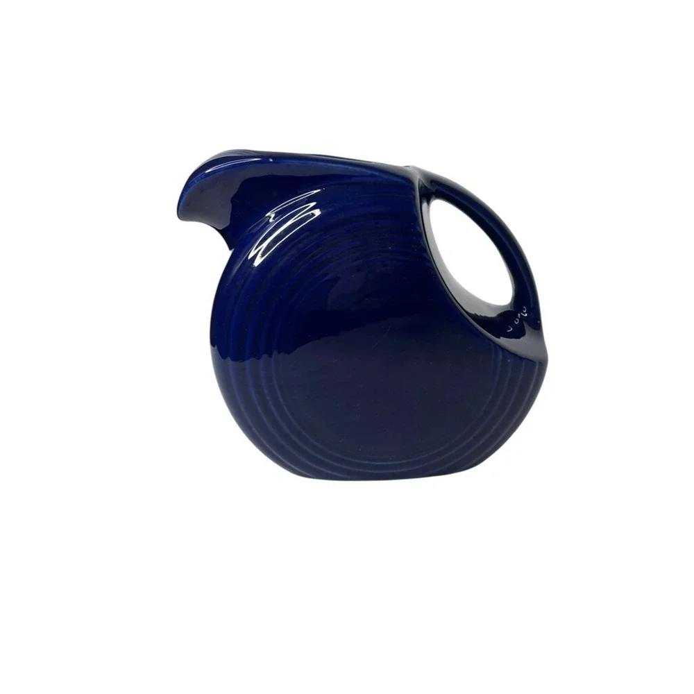Fiesta Disk Pitcher Large‎ Cobalt Blue Excellent Art Deco Concentric Rings